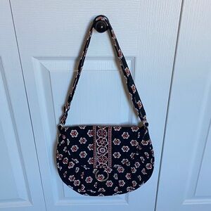 Vera Bradley Black and Red Floral Shoulder Bag